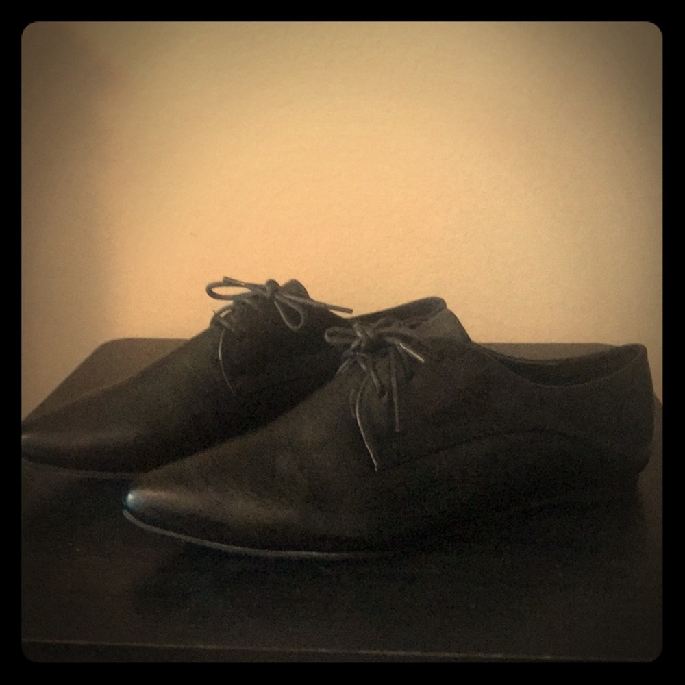 Black Vegan  Leather Flats